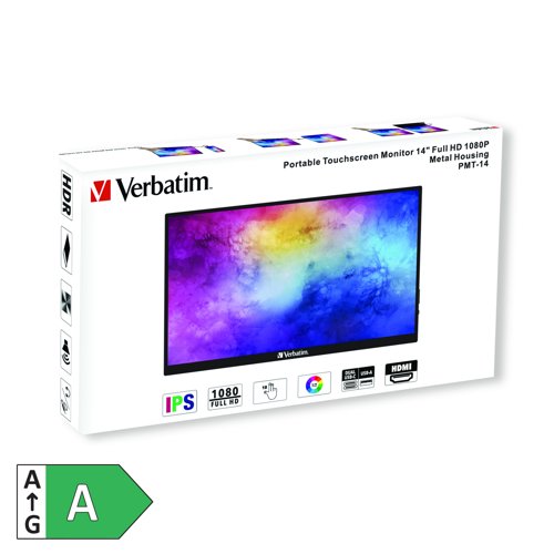 Verbatim PMT-14 Portable Touchscreen Monitor Full HD 1080p 14inch 49591
