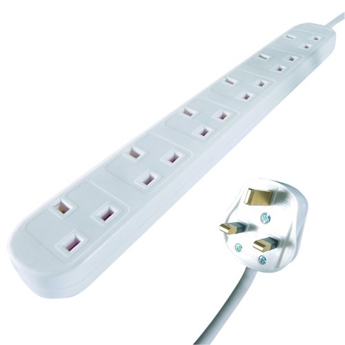 ConnektGear UK 6-Way Power Extension Block 3m 27-6030