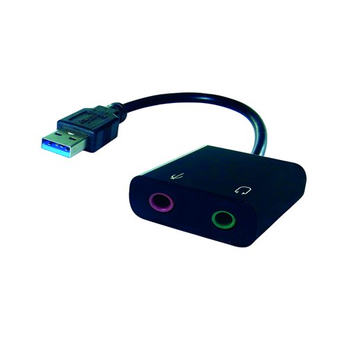 ConnektGear USB-A Adapter USB-A Male to 2x3.5mm Stereo Jack 26-2918