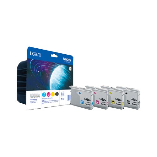Brother Inkjet Cartridge Black/Cyan/Magenta/Yellow Value Pack LC970VALBP