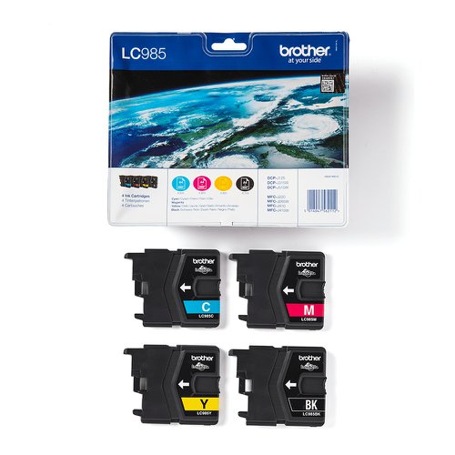 Brother Inkjet Cartridge Black/Cyan/Magenta/Yellow Value Pack LC985VALBP