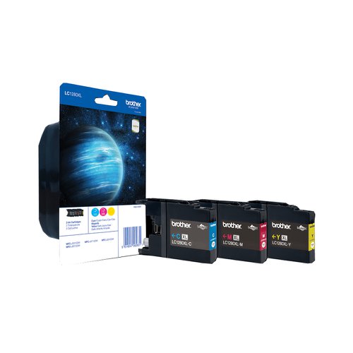 Brother Inkjet Cartridge High Capacity Cyan/Magenta/Yellow Value Pack LC1280XLRBWBP
