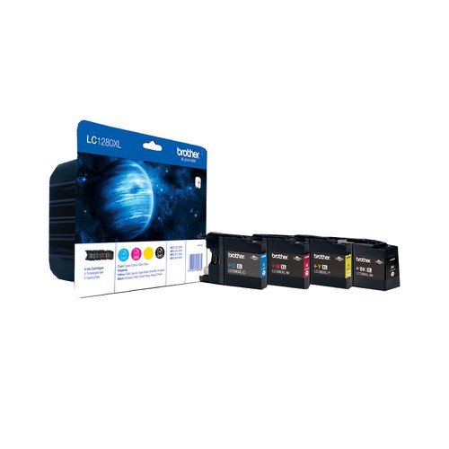 Brother Inkjet Cartridge High Capacity Black/Cyan/Magenta/Yellow Value Pack LC1280XLVALBP