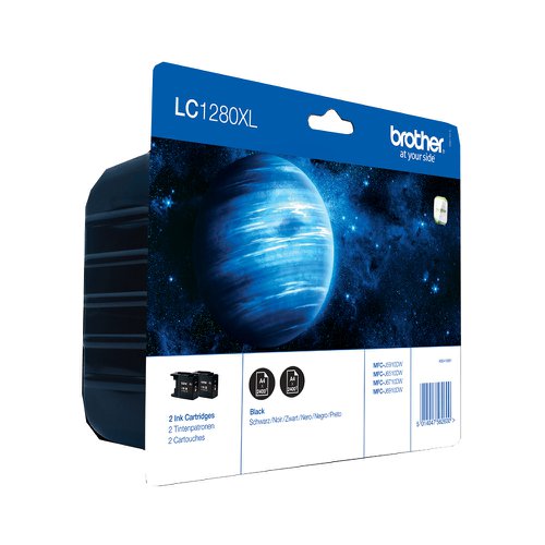 Brother Inkjet Cartridge High Capacity Black (Pack 2) LC1280XLBKBP2