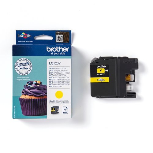 Brother Inkjet Cartridge High Capacity Yellow LC123Y