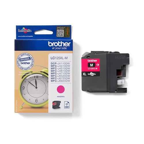 Brother Inkjet Cartridge High Capacity Magenta LC125XLM
