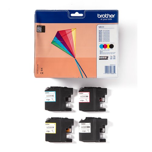 Brother Inkjet Cartridge Black/Cyan/Magenta/Yellow Value Pack LC223VALBP