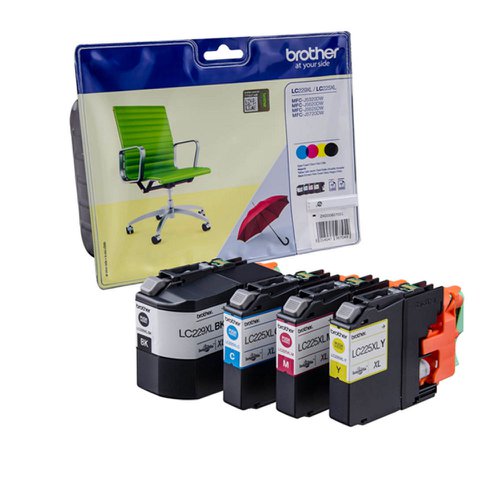 Brother Inkjet Cartridge High Capacity Black/Cyan/Magenta/Yellow Value Pack LC229XLVALBP