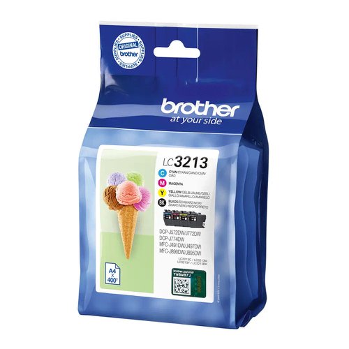 Brother Inkjet Cartridge Black/Cyan/Magenta/Yellow Value Pack LC3213VAL