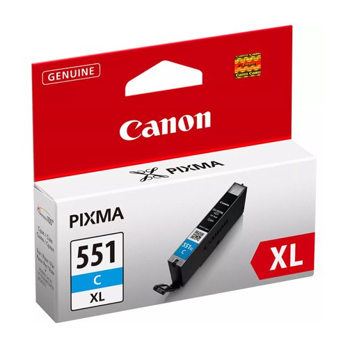 Canon No.551 Inkjet Cartridge High Capacity Cyan CLI-551XLC 6444B001