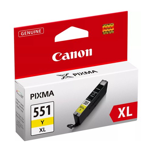 Canon No.551 Inkjet Cartridge High Capacity Yellow CLI-551XLY 6446B001