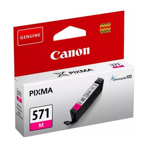 Canon No.571 Inkjet Cartridge Magenta CLI-571M 0387C001
