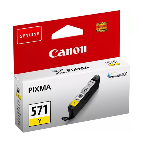 Canon No.571 Inkjet Cartridge Yellow CLI-571Y 0388C001