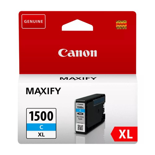 Canon No.1500 Inkjet Cartridge High Capacity Cyan PGI1500XLC 9193B001