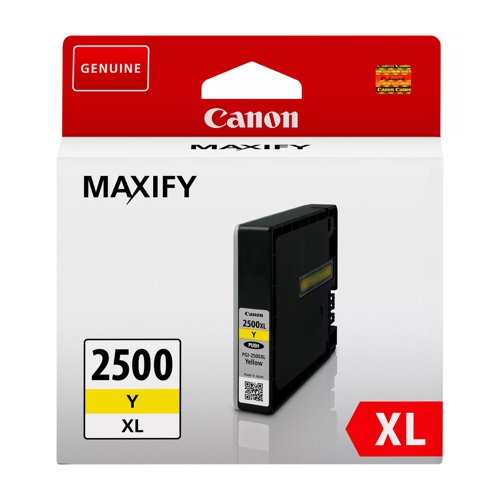 Canon No.2500 Inkjet Cartridge High Capacity Yellow PGI2500XLY 9267B001
