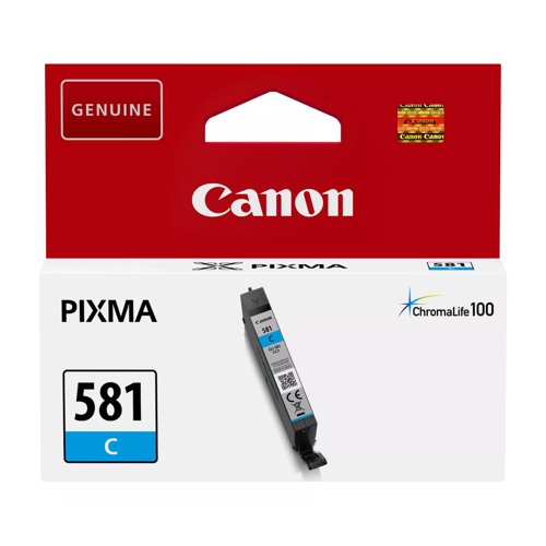 Canon No.581 Inkjet Cartridge Cyan CLI-581C 2103C001