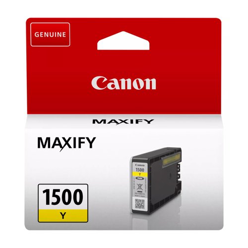 Canon No.1500 Inkjet Cartridge Yellow PGI-1500Y 9231B001