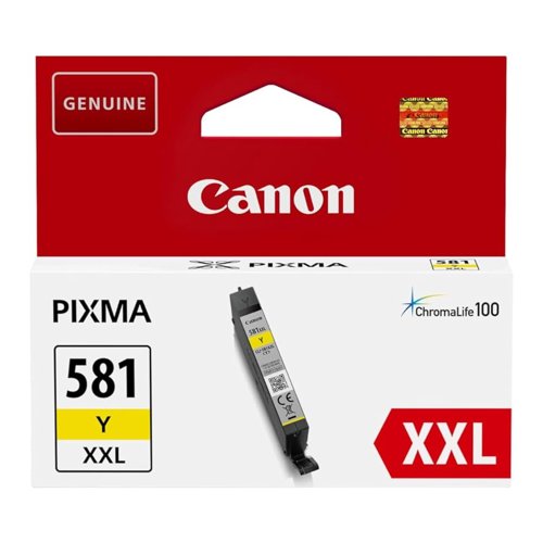 Canon No.581 Inkjet Cartridge Extra High Capacity Yellow CLI-581YXXL 1997C001