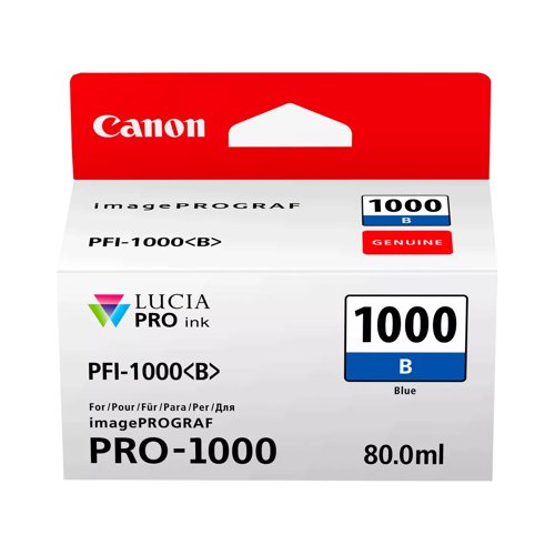 Canon No.1000 Inkjet Cartridge Blue PFI-1000B 0555C001