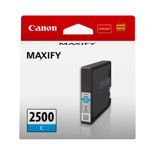 Canon No.2500 Inkjet Cartridge Cyan PGI-2500C 9301B001