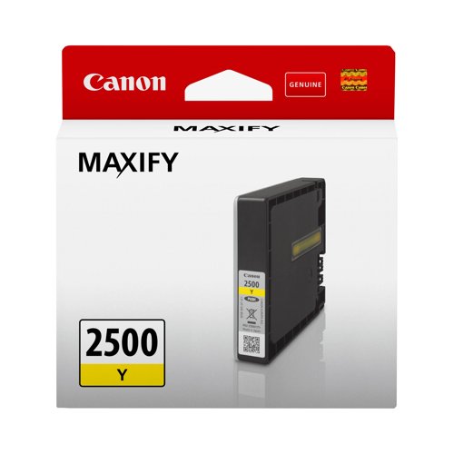 Canon No.2500 Inkjet Cartridge Yellow PGI-2500Y 9303B001