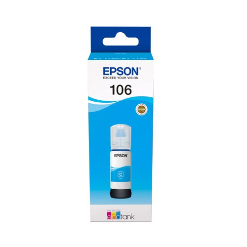 Epson No.106 EcoTank Ink Bottle Cyan 70ml T00R240