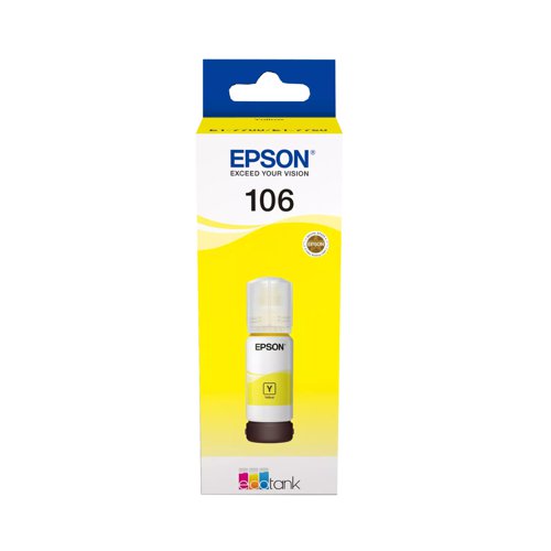 Epson No.106 EcoTank Ink Bottle Yellow 70ml T00R440