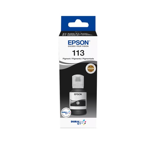 Epson No.113 EcoTank Ink Bottle Pigment Black 127ml T06B140