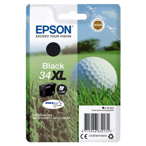Epson No.34XL Inkjet Cartridge High Capacity Black T34714010