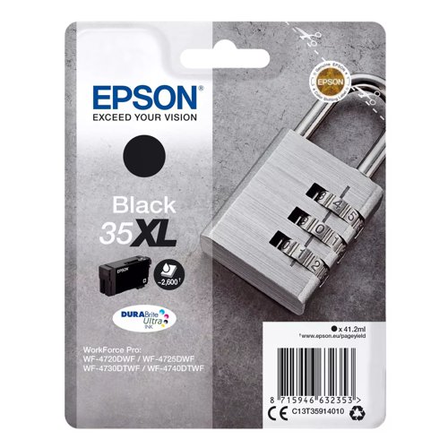Epson No.35XL Inkjet Cartridge High Capacity Black T35914010
