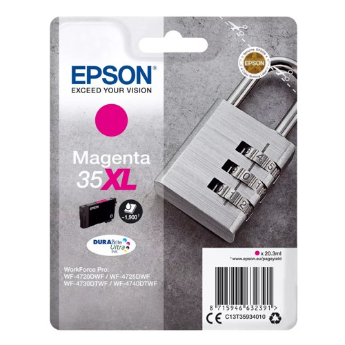 Epson No.35XL Inkjet Cartridge High Capacity Magenta T35934010