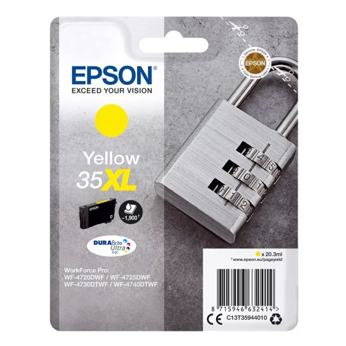 Epson No.35XL Inkjet Cartridge High Capacity Yellow T35944010