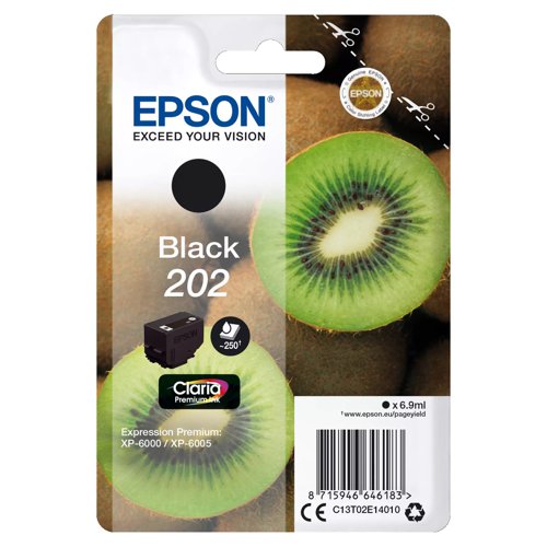 Epson No.202 Inkjet Cartridge Black T02E14010
