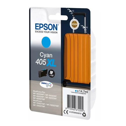 Epson No.405XL Inkjet Cartridge High Capacity Cyan T05H24010