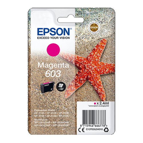 Epson No.603 Inkjet Cartridge Magenta T03U34010