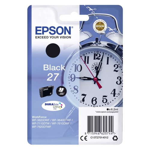 Epson No.27 Inkjet Cartridge Black T27014012