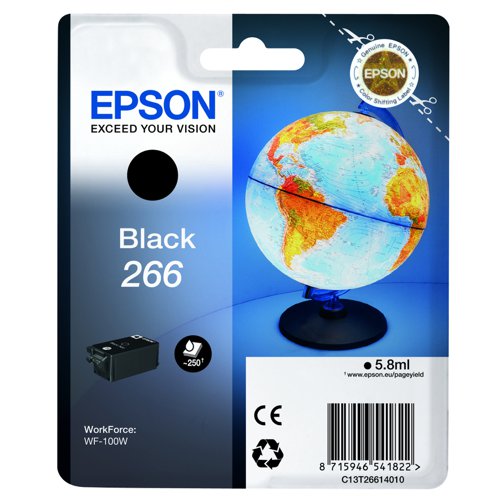 Epson No.266 Inkjet Cartridge Black T26614010