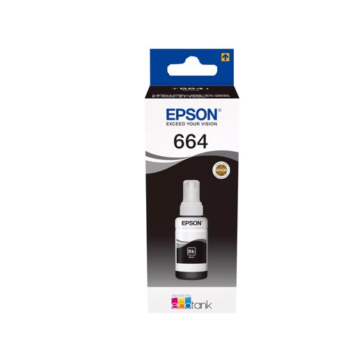 Epson No.664 EcoTank Ink Bottle Black 70ml T664140