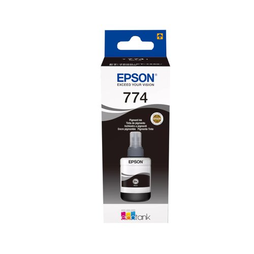 Epson No.774 EcoTank Ink Bottle Pigment Black 140ml T774140