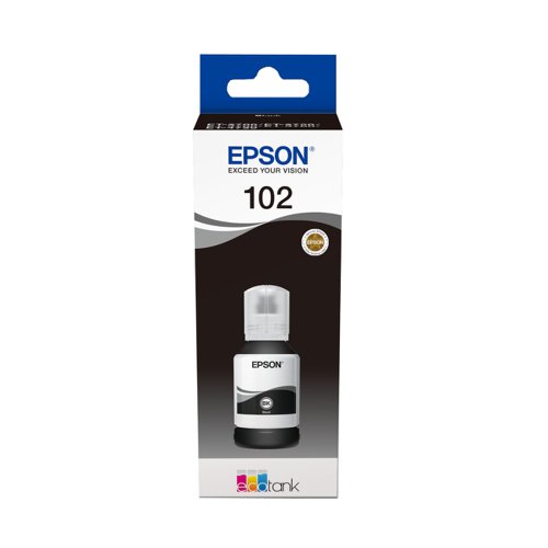 Epson No.102 EcoTank Ink Bottle Pigment Black 127ml T03R140