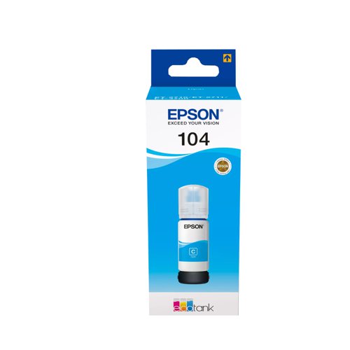Epson No.104 EcoTank Ink Bottle Cyan 65ml T00P240