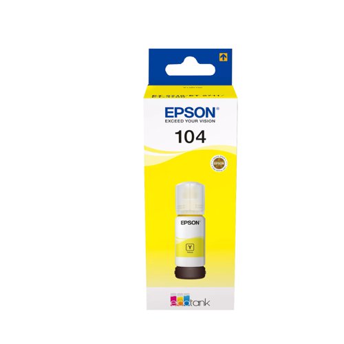 Epson No.104 EcoTank Ink Bottle Yellow 65ml T00P440