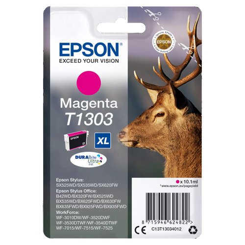 Epson T1303 Inkjet Cartridge Extra High Capacity Magenta T13034012