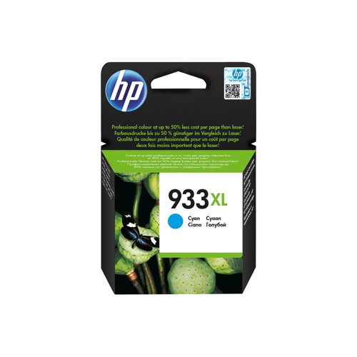 HP No.933XL Inkjet Cartridge High Capacity Cyan CN054AE