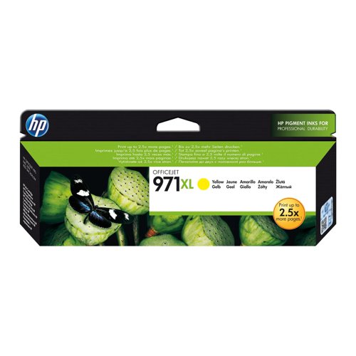 HP No.971XL Inkjet Cartridge High Capacity Yellow CN628AE