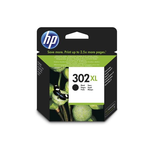 HP No.302XL Inkjet Cartridge High Capacity Black F6U68AE