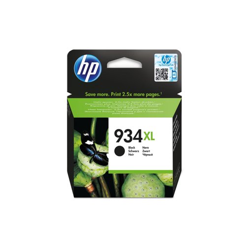 HP No.934XL Inkjet Cartridge High Capacity Black C2P23AE