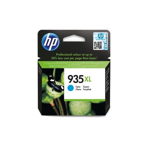 HP No.935XL Inkjet Cartridge High Capacity Cyan C2P24AE