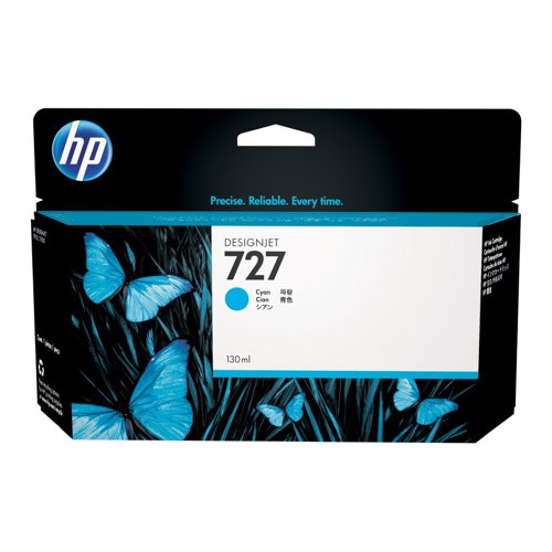 HP No.727 Inkjet Cartridge Cyan B3P19A
