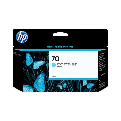 HP No.70 Inkjet Cartridge Light Cyan C9390A